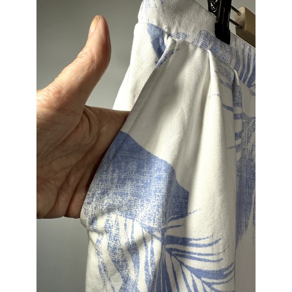 PEACE LOVE WORLD Women's Palm Leaf Print French Terry Jogger Pants Blue Large - Picture 6 of 11